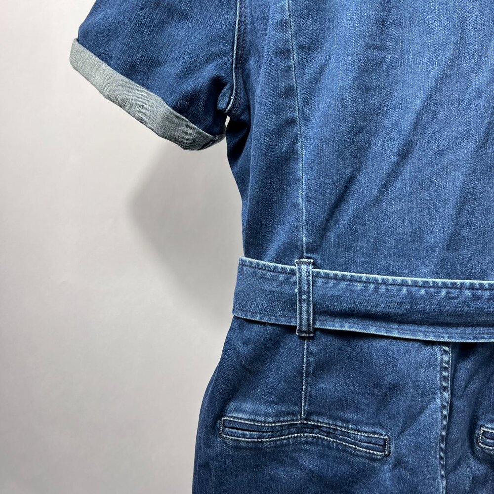 PAIGE Anessa Short-sleeve Denim Jumpsuit 12‎ - Picture 6 of 12